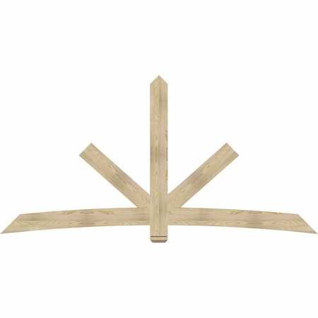Ekena Millwork Alberta Rough Sawn Timber Gable Bracket, Douglas Fir, 108"W x 54"H x 2"D x 6"F, 12/12 Pitch GBW108X54X0206ALB00RDF